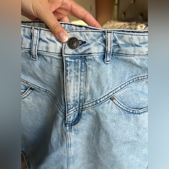 SOLD! Sandro Paris Mini Denim Skirt Size 2 Small - Picture 9 of 16